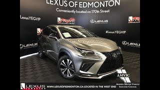 Silver 2018 Lexus NX 300 F Sport Series 2 Walkaround Review Downtown Edmonton Alberta [upl. by Zertnom]