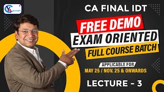 CACSCMA Final IDT  EXAM ORIENTED FULL COURSE  DEMO 3  Nov 24 May 25 amp Onwards [upl. by Tasia]