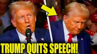 Trump ABRUPTLY STOPS Speech After HUMILIATING MOMENT [upl. by Lalaj]