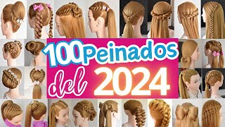 100 PEINADOS Faciles y Rapidos con Trenzas para el 2024 de Fiestas  Niñas  Graduacion [upl. by Lillian]