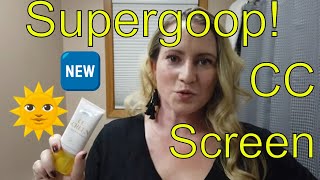 Supergoop 🌞 New Supergoop CC Screen 100 Mineral CC Cream SPF 50 PA Review [upl. by Theda]