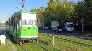 Tramvaiul V3A93MFaur 268 pe linia 19 sosind in statia Soseaua Campia Libertatii [upl. by Nirra]