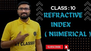 Refractive index Numericals class 10 [upl. by Merat]