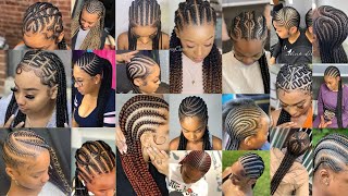 Top Best🔥😍Most Creative Cornrow Hairstyles 4 Black Ladies Latest All Back Braiding Hairstyles Ideas [upl. by Orual]