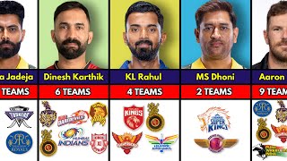 Top Cricketers With How Many TEAMS They Played For in IPL [upl. by Ynahirb]