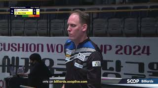 J Jorissen vs Myeong Jong Cha  ROUND 4  World Cup Billiards 3 Cushion Seoul 2024 [upl. by Mirelle]