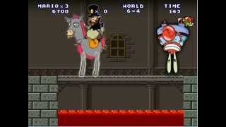 Amazing Horse  Weebls Super Mario Bros Stupid in Castle Hack [upl. by Leahcimal902]