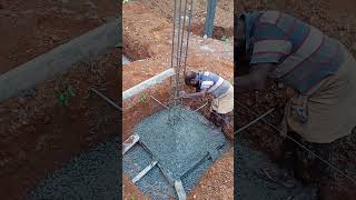 Pillar Haunch Concreting  Footing construction  Building Worker [upl. by Ailama]