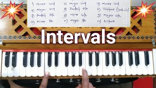 Intervals identifying Chords  Easy Harmonium Lessonslearnkeyboard [upl. by Tennek244]