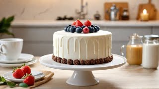 Easy amp Elegant Fondant Table Cake Covering For Beginners  So Satisfying Cake Decorating Tutorial [upl. by Kissel260]