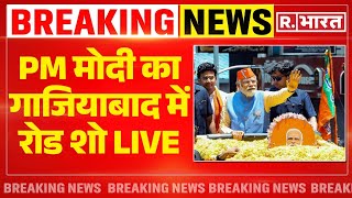 PM Modi Mega Road Show in Ghaziabad  लाखों की तादाद में उमड़ी भीड़  Lok Sabha Election 2024 [upl. by Aluin]