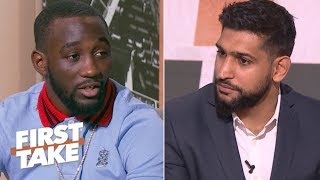 Terence Crawford Beating Amir Khan would make me the best poundforpound boxer  First Take [upl. by Eemaj]