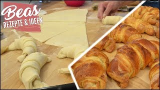 Schnelle Croissants ohne Fertigteig – Croissant Blätterteig Rezept [upl. by Chelsy]