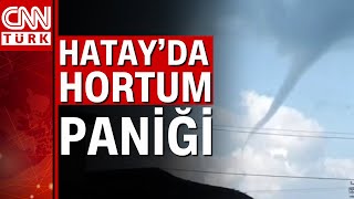 Hatayda hortum paniği İskenderun açıklarındaki hortum kamerada [upl. by Ardied]