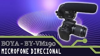 MICROFONE DIRECIONAL PARA CAMERAS DSLR CANON T5i  BOYA  BYVM190 [upl. by Coke]