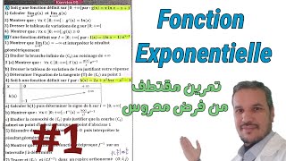 les fonctions exponentielles exercice 🚩 préparer au contrôle 2BAC [upl. by Marilla875]