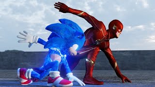 Sonic vs Flash Race Full Movie Animated Part 1 2 3 to 7 Who is Faster Sonic The Hedgehog [upl. by Blair]