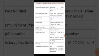 Rajasthan Safai Karamchari Recruitment 2024 राजस्थान सफाई कर्मचारी भर्ती 2024 drnsir [upl. by Rento]