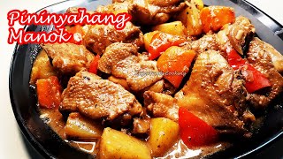 EASIEST PININYAHANG MANOK RECIPE  YUMMY CHICKEN WITH PINEAPPLE [upl. by Docia]