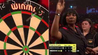 Lakeside BDO World Darts Championship 2014  Quarter Final  Ladies  Hedman VS Armstrong [upl. by Nassi]