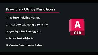 AutoCAD Lisp Routines  Enhance Your Drafting with Free Utility Functions related to Polylines [upl. by Oiramal]