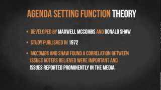 The Agenda Setting Function Theory  Media in Minutes  Episode 3 [upl. by Yrffoeg]