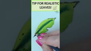 EASY Watercolor Pencils Tip for Realistic Leaves [upl. by Emyam]