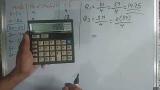 21 How to calculate Quartile deviation for continuous series in hindi [upl. by Ellehcram]