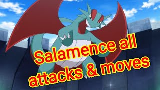 Salamence all attacks amp moves Pokemon [upl. by Ydoow]