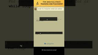 Java IQ 108  How to iterate over an array [upl. by Alveta]