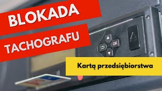 Blokada tachografu kartą przedsiębiorstwa  tachograf stoneridge Install [upl. by Ayihsa]