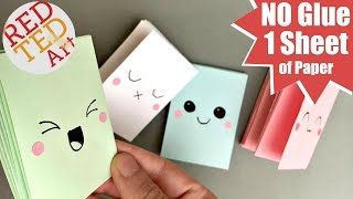 Easy Mini Notebook from ONE sheet of Paper  NO GLUE  Mini Paper Book DIY  Easy Paper Crafts [upl. by Luamaj]