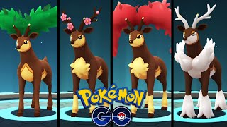 All DEERLING SAWSBUCK Forms in Pokemon Go  Spring Summer Autumn Winter [upl. by Rosenbaum]