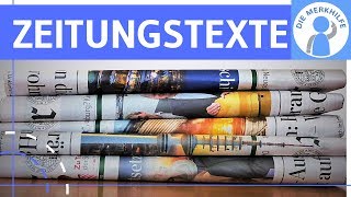 Typen von Zeitungstexten  Meldung Bericht Reportage Kommentar  Texte unterscheiden amp schreiben [upl. by Athiste]