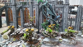 Dark Angels vs Necrons Warhammer 40k battle report [upl. by Boy452]