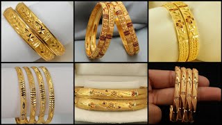 Beautiful Gold Bangles Design  Gold Bangles Best Collection [upl. by Jonny]