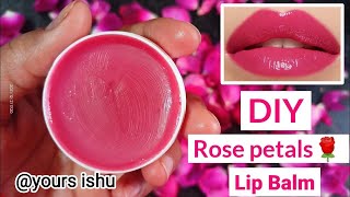 🌹gulab k phool se bnye lip balm😱DIY rose petals lip balm 🌹roselipbalmrosepetalsYoursishu☺🙏🥀 [upl. by Erlinna]