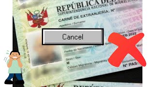 Cancelar calidad migratoria  Anular carnet de extranjería en Peru  Migraciones [upl. by Oretos]