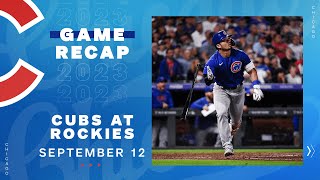 Cubs vs Rockies Game Highlights  91223 [upl. by Rosella]