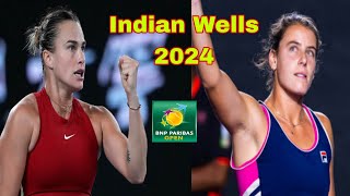 Aryna Sabalenka Vs Emma Navarro  Indian Wells Open 2024 Highlights [upl. by Anaeed478]