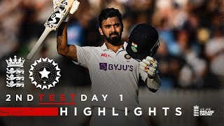 KL Rahul 127 at Stumps  England v India  Day 1 Highlights  2nd LV Insurance Test 2021 [upl. by Farlay]