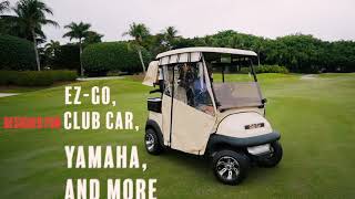 DoorWorks TrackStyle Golf Cart Cover for EZGO Club Car Yamaha Icon Advanced EV and More [upl. by Conlee]