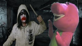 Jeff The Killer Vs Barney The Dinosaur [upl. by Haiacim]