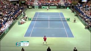 Official Davis Cup Highlights USA 13 Serbia [upl. by Anaillil]