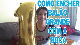 COMO ENCHER BALÃO GRANDE DOURADO COM A BOCA [upl. by Eener]