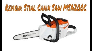 The New Stihl Chain Saw MSA200C battery powered [upl. by Enairb947]