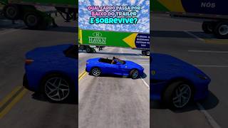 Qual carro passa por baixo do trailer e sobrevive beamng beamngdrive game gaming jogos carros [upl. by Alton]