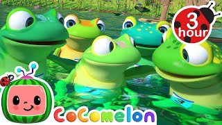 Five Little Speckled Frogs 🐸 CoComelon  Nursery Rhymes and Kids Songs  3 HOURS  After School Club [upl. by Zirtaeb]