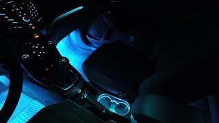 Ford Fiesta Multicolor LED interior mood lights mod [upl. by Nimesh398]