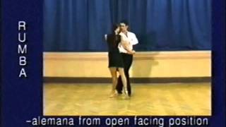 Rumba dance steps 13 Alemana from open facing position with handshake hold [upl. by Sewell]